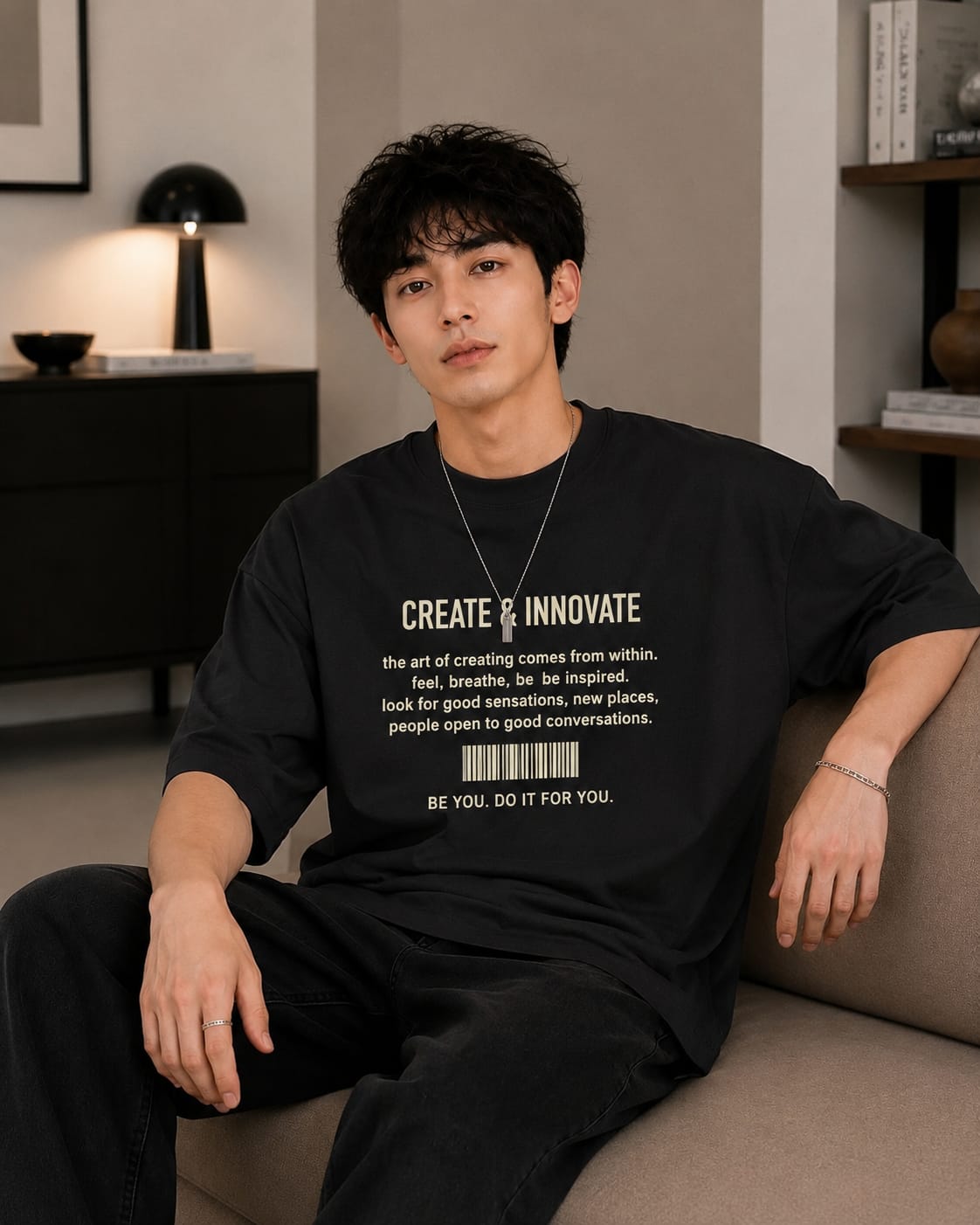 PREMIUM DROP SHOULDER BLACK TSHIRTS