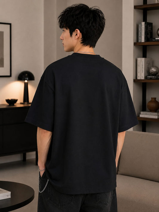 PREMIUM DROP SHOULDER BLACK TSHIRTS